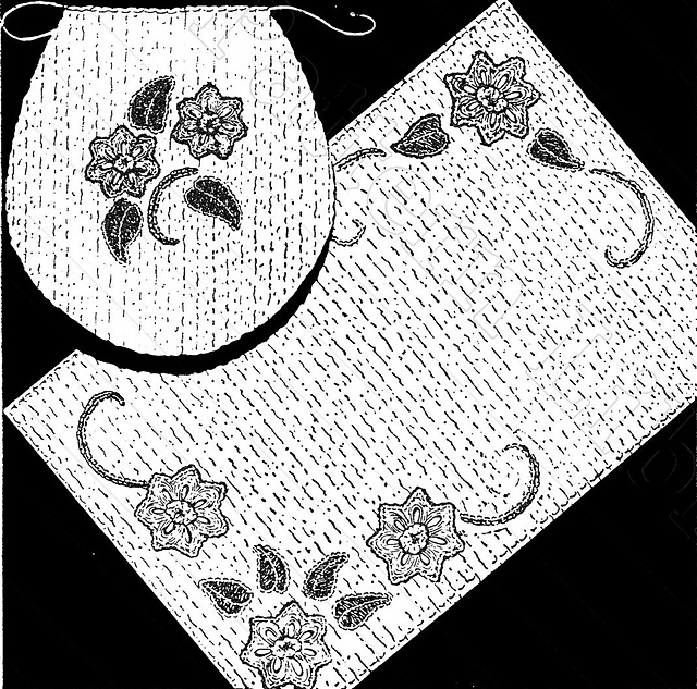 Bath Mat and Lid Cover