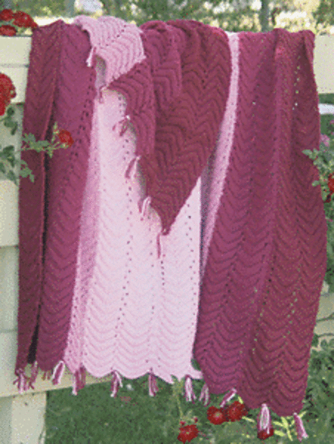 Raspberry Chevron Afghan
