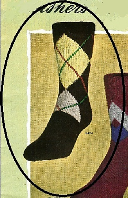 Men's Large Diamond Argyle Socks No. 3424