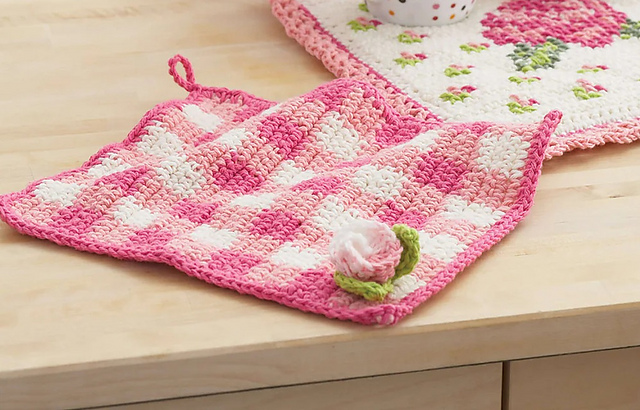 Gingham Dishcloth
