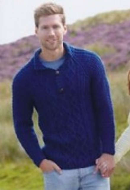 Stand Up Neck Aran Jumper #7063