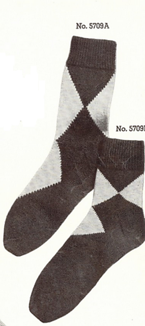 Argyle-Type Anklets #5709B