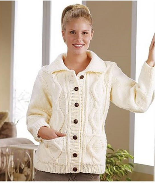 Cabled Cardigan