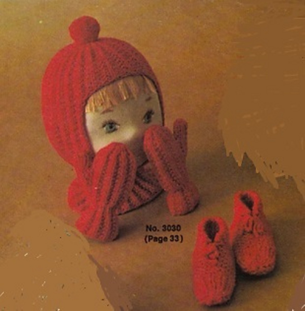 Helmet and Mitten Set No. 3030