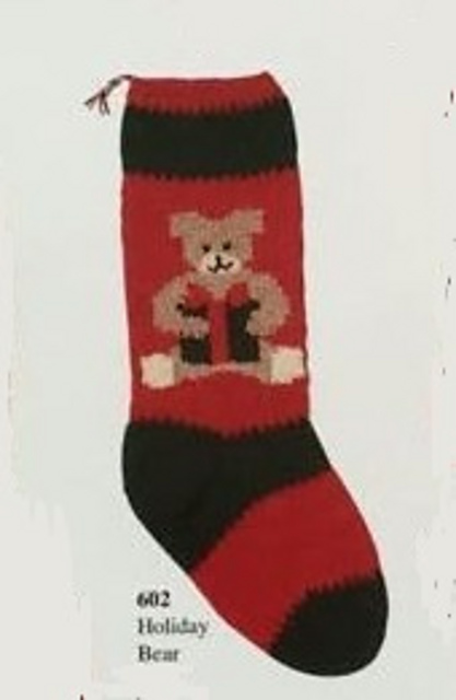 Holiday Bear Christmas Stocking #602