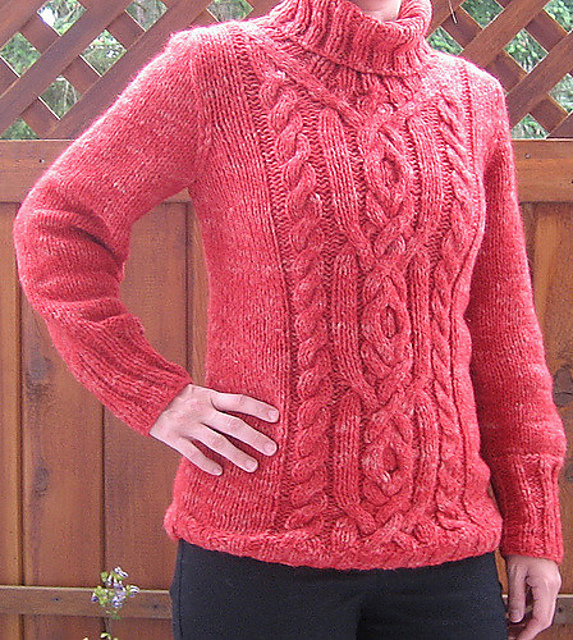 18 Sweater with Cable Patterns