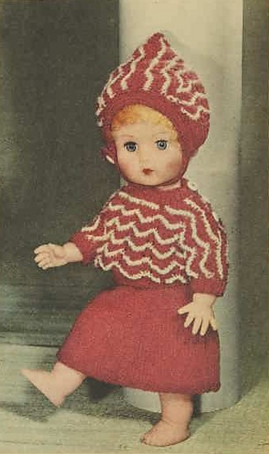 Knitted Outfit for a Doll