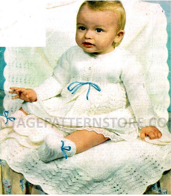 Babies Pram Set Matinee Jacket