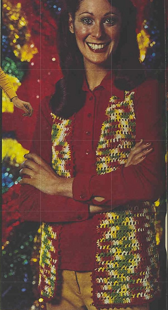 Fireworks Swinging Crocheted Vest