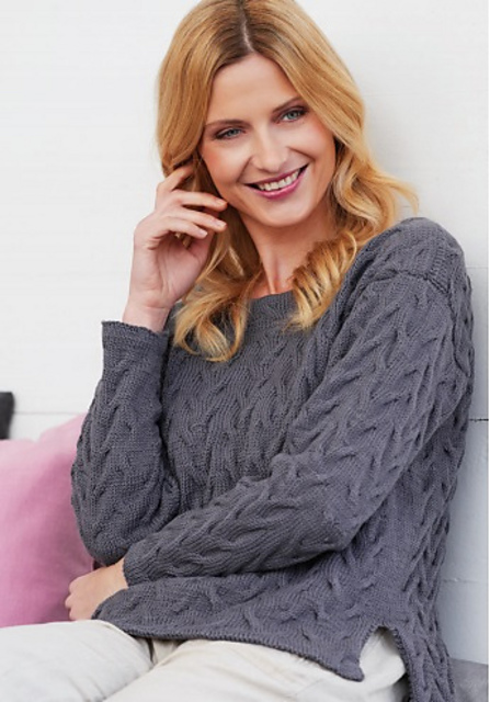 314-01 Sweater with Cables