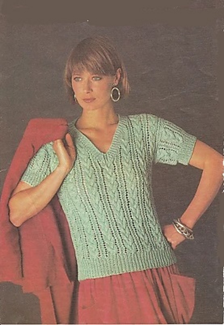 Cabled Cotton Pullover