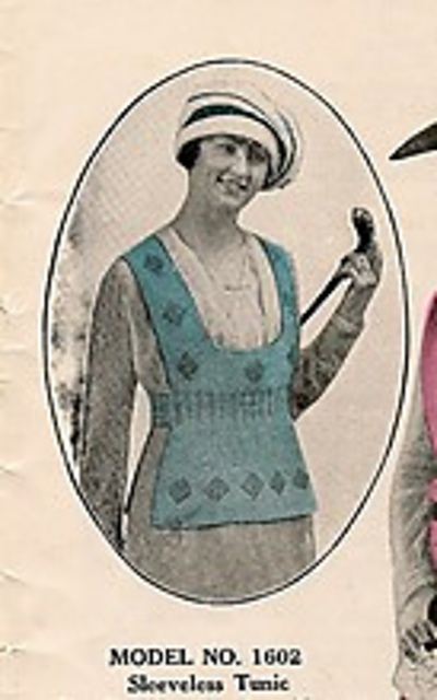 No. 1602 Ladies' Knitted Sleeveless Jumper