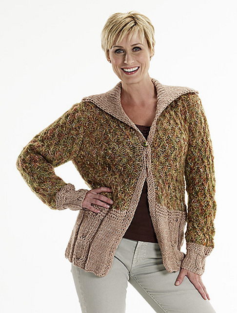 3706E Shadow Patterned Cardigan