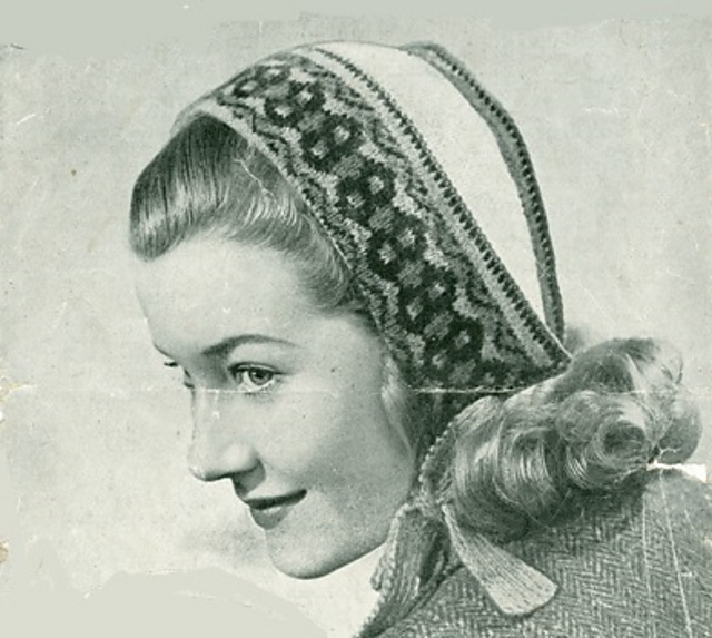 Ladies' Fair Isle Dutch Bonnet