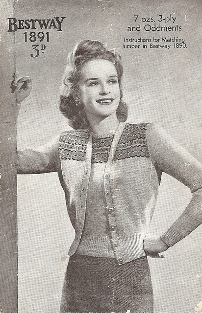 A Cardigan with Fair Isle Yoke