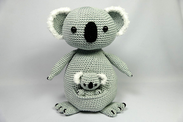 Koala mother and baby