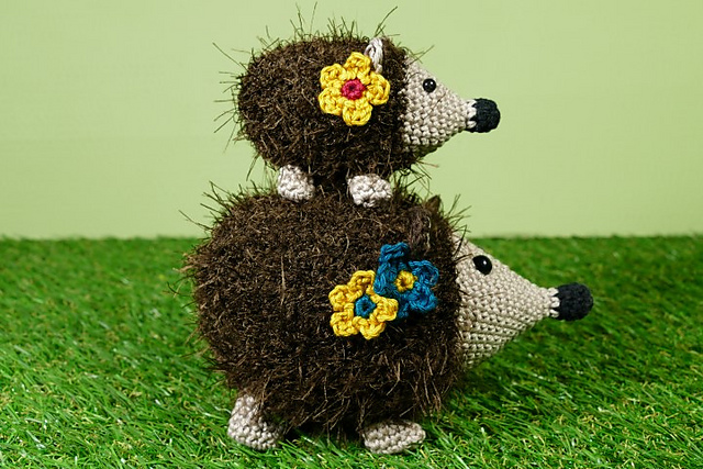 Mother and baby hedgehog