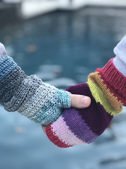 Knit the World Together Mitts (crochet)