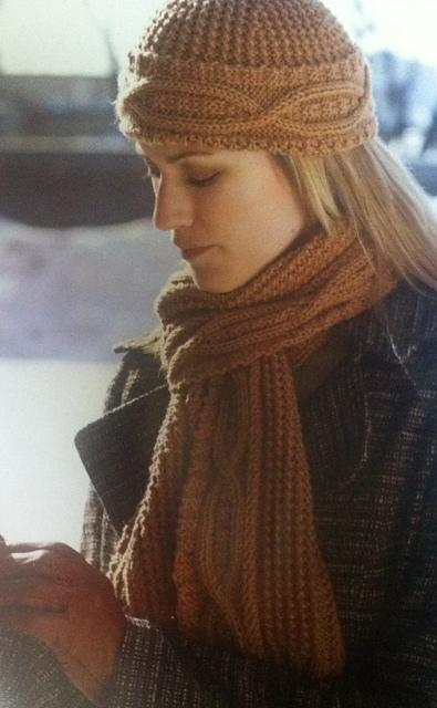 Cable Scarf and Hat