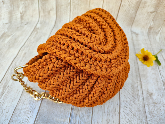 Braided Half Moon Purse