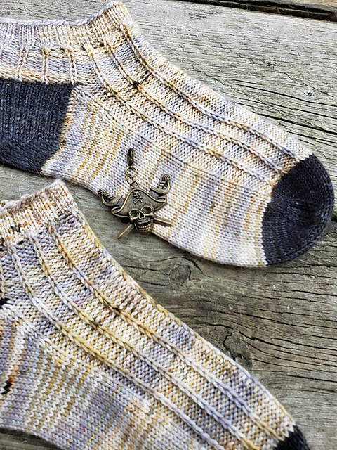 Black Purl Socks