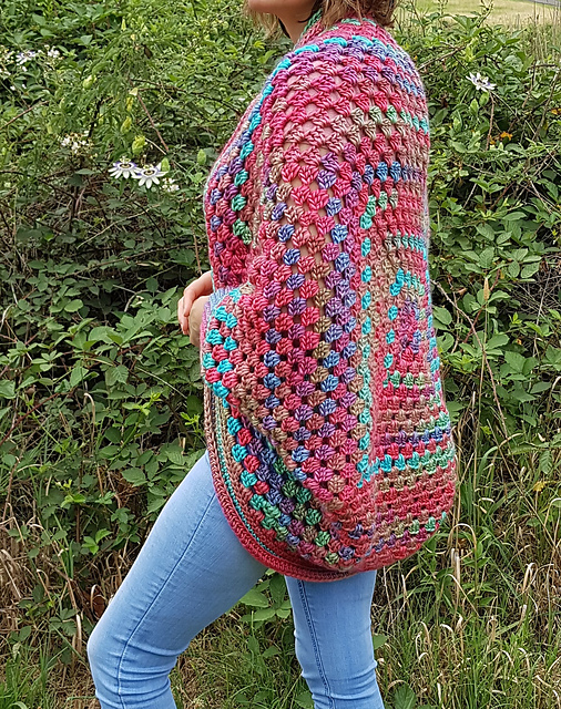 Custom-fit Granny Square Shrug