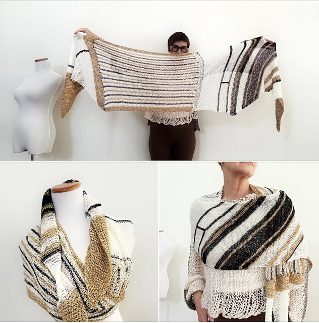 Line by line shawl