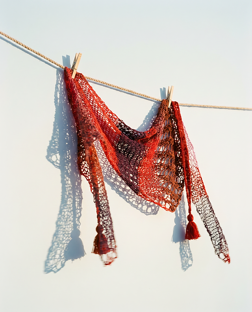 Vermillion shawl