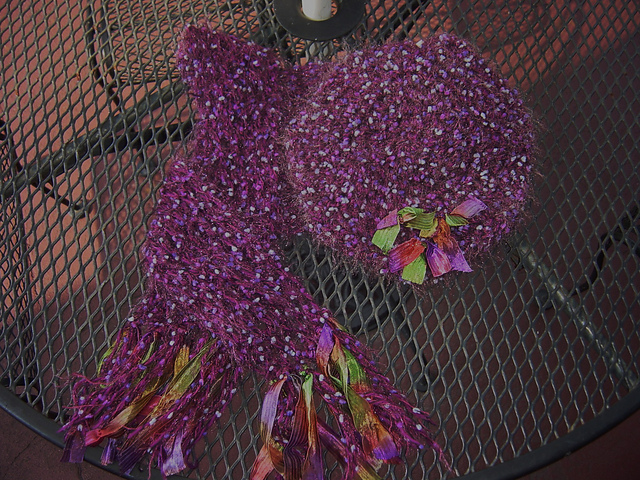 Purple Majesty Beret & Scarf