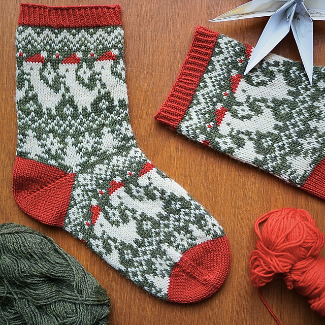 Santasaurus Socks