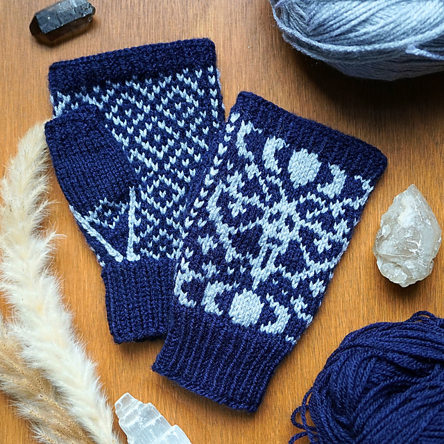 Moonlit Moth Mittens