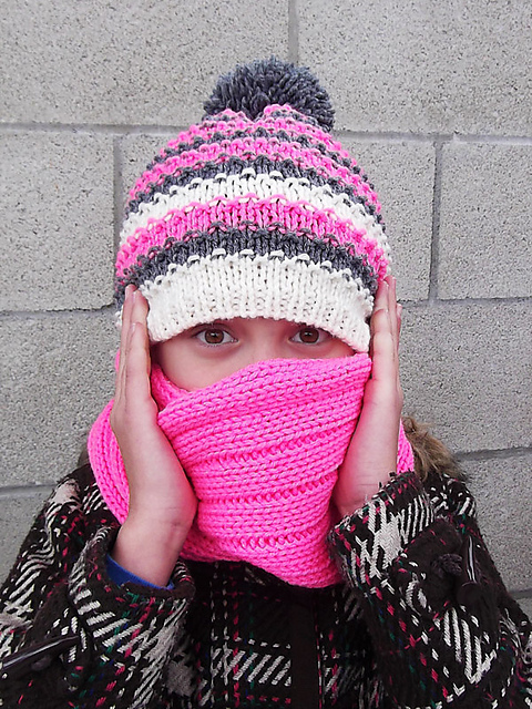 #3 Striped Hat with Pompom