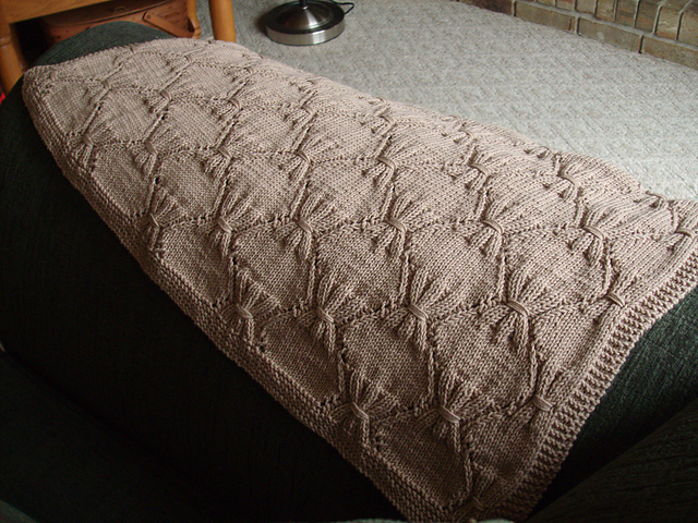 Ravelry: Smocked Diamond Blanket/Throw pattern by Phyll Lagerman
