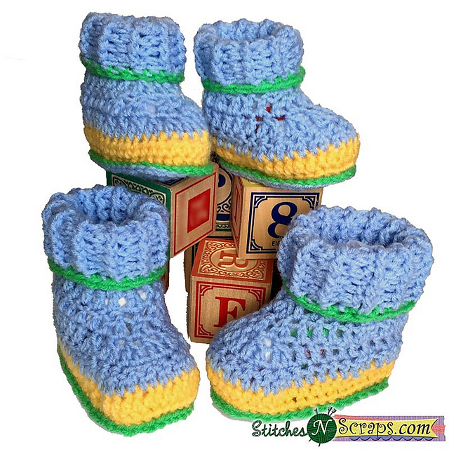 Striped Booties