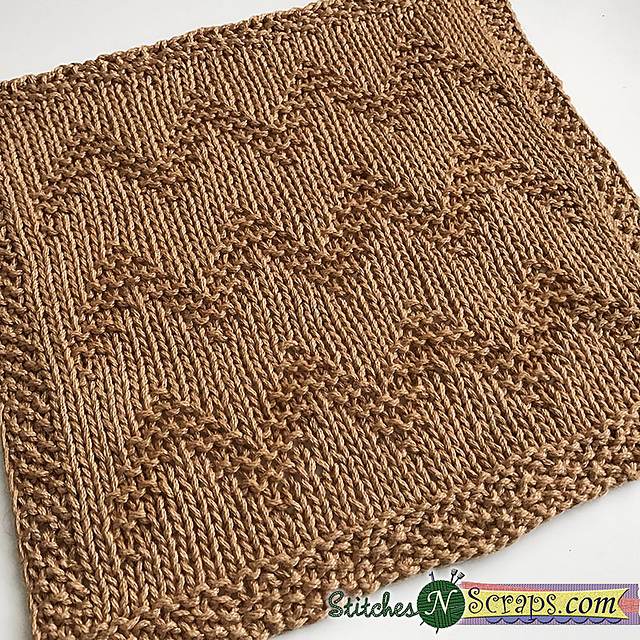 Garter Chevron Washcloth