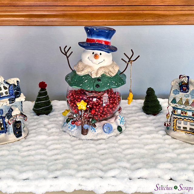 Finger Knit Snow Blanket