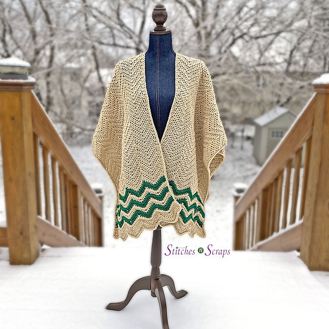 Chevron Stripes Ruana
