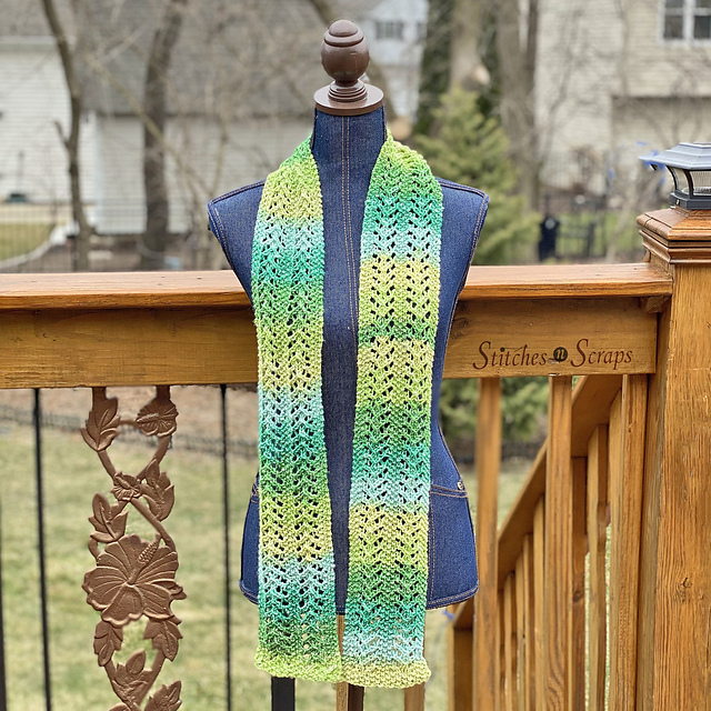 Seeded Arrows Skinny Scarf