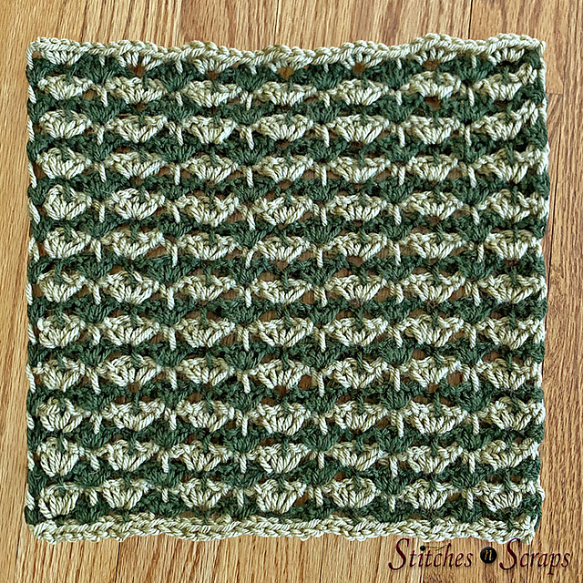 Tunisian Shells Blanket Square