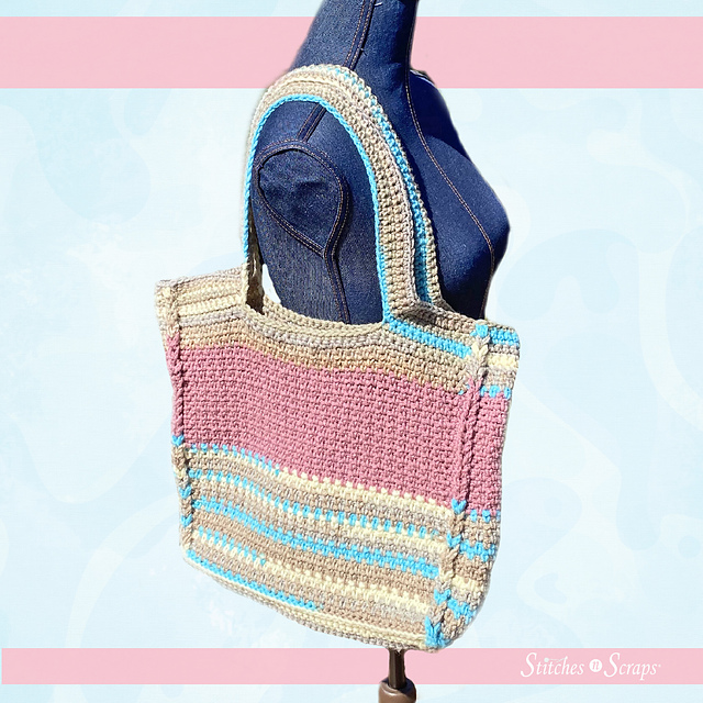 Tropical Stripes Market Bag
