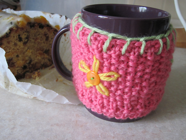 Flower Power mug cosy