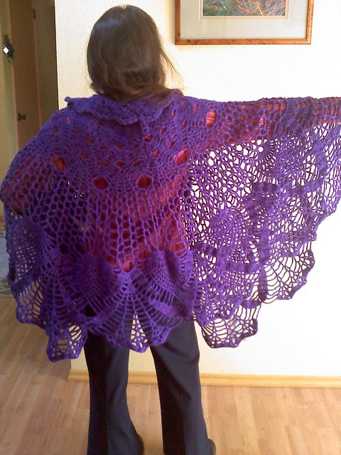 Ravelry: PiggyWiggy96's Purple Gothic Pineapple Cape
