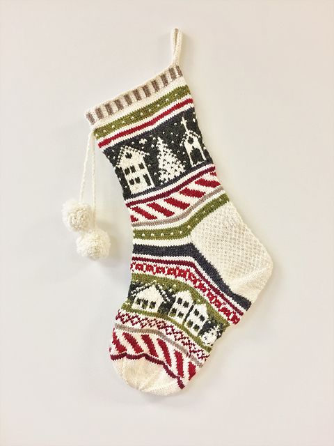Christmas Village Stocking