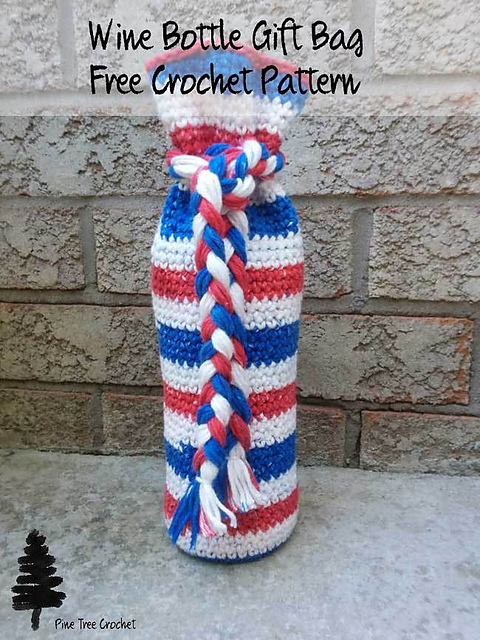 Patriotic Wine Bottle Gift Bag