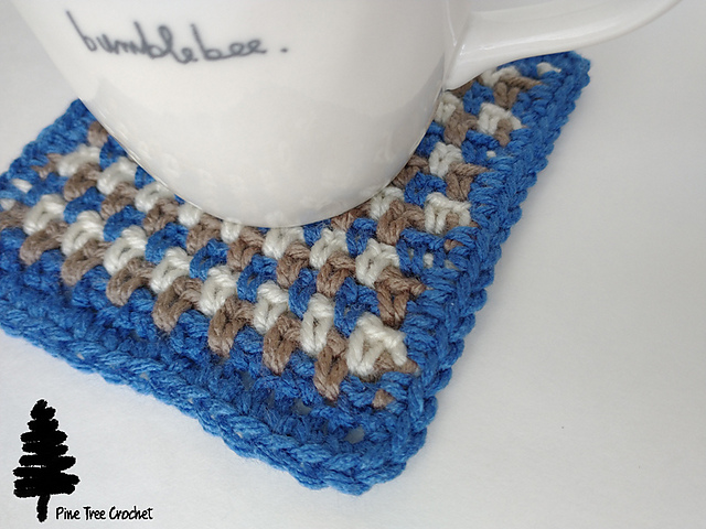 Moss Stitch Mug Rug