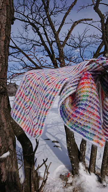 Powder Snow (Brioche Scarf)