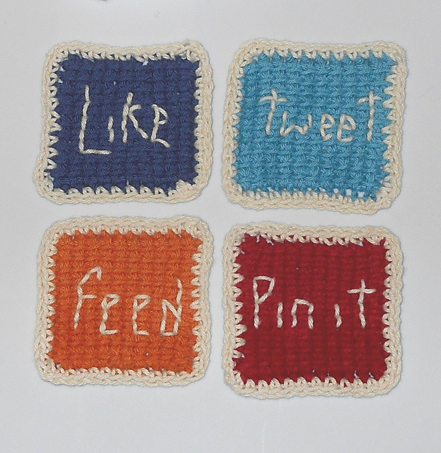 Social Media Coasters: Facebook, Twitter, RSS, and Pinterest