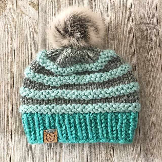 Purl Stripes Beanie