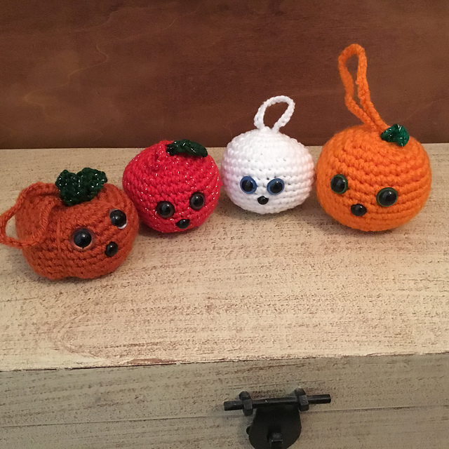 Emoji Fruit Ornaments