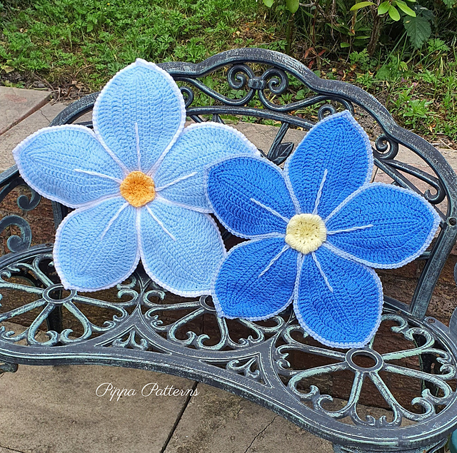 Ravelry: Forget Me Not Cushion pattern by Connie Rockliff